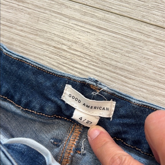 Good American Button Fly Good Legs Indigo Blue Skinny Jeans size 4/27 - Picture 3 of 10